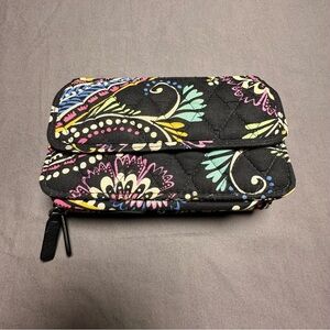 Vera Bradley Black Paisley All-In-One Wristlet Wallet